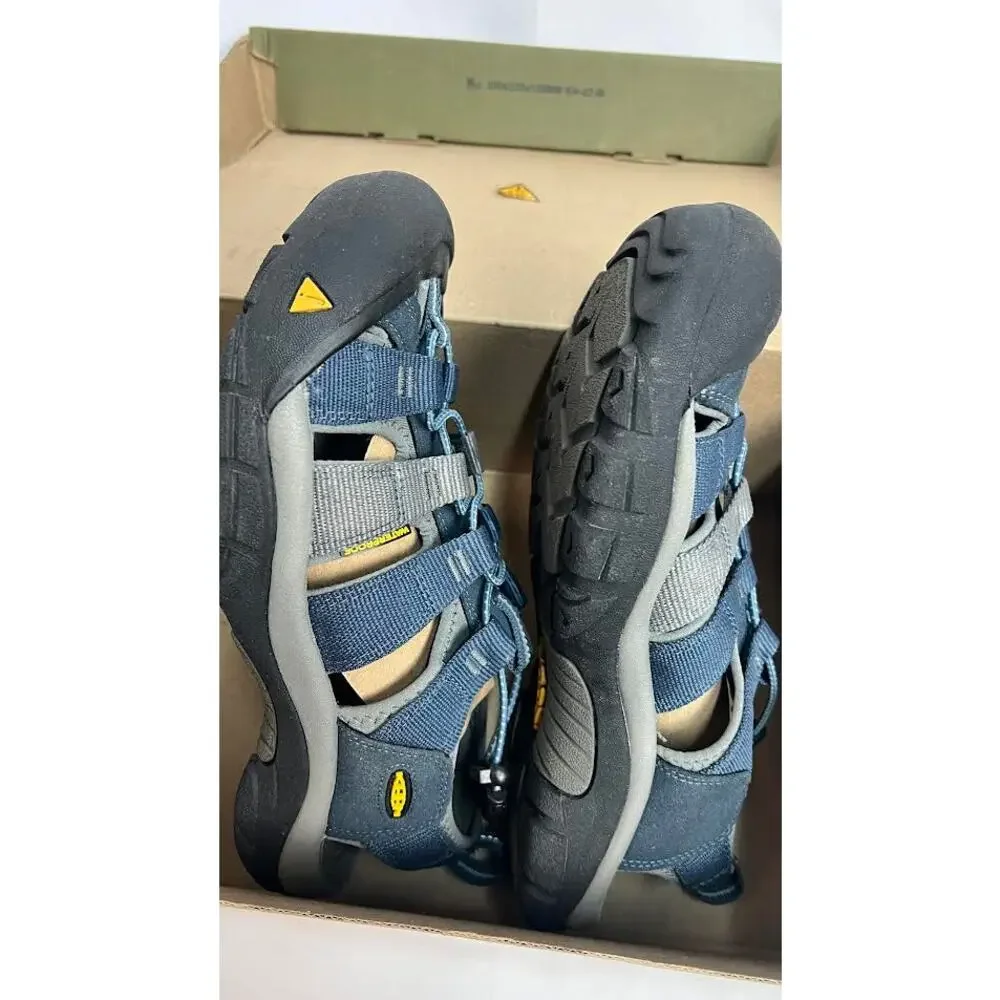 KEEN Men's Newport H2 Closed Toe Water Sandals, Navy Gray, 10.5